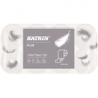Katrin Toilettenpapier Plus 40414 3lg. 150Bl. weiß 8 Rl./Pack.