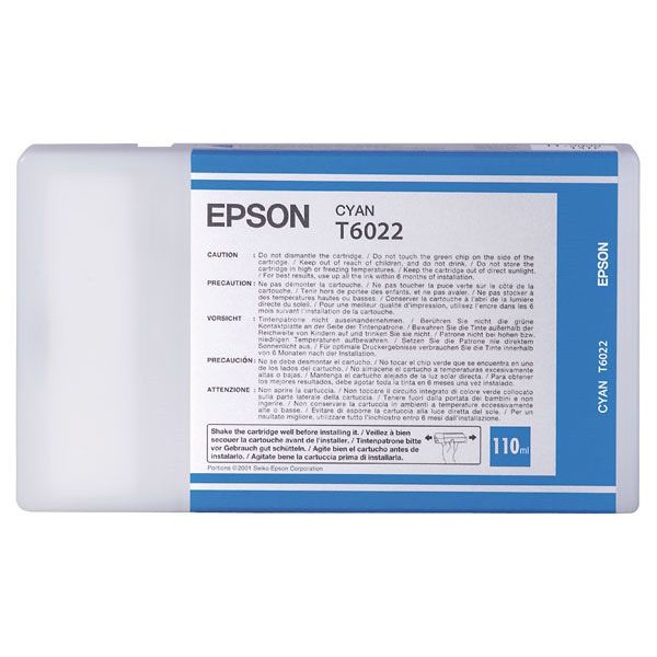 Epson T6022 - 110 ml - Cyan - Original - Tintenpatrone - für Stylus Pro 7800, Pro 7880, Pro 9800, Pro 9880