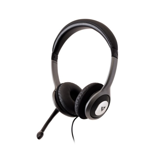 V7 HU521-2EP - Headset - On-Ear - kabelgebunden - USB - Schwarz