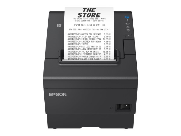 Epson TM T88VII (112) - Belegdrucker - Thermozeile - Rolle (7,95 cm) - 180 x 180 dpi - bis zu 500 mm/Sek. - USB 2.0, LAN, seriell, USB 2.0-Host - Cutter - Schwarz