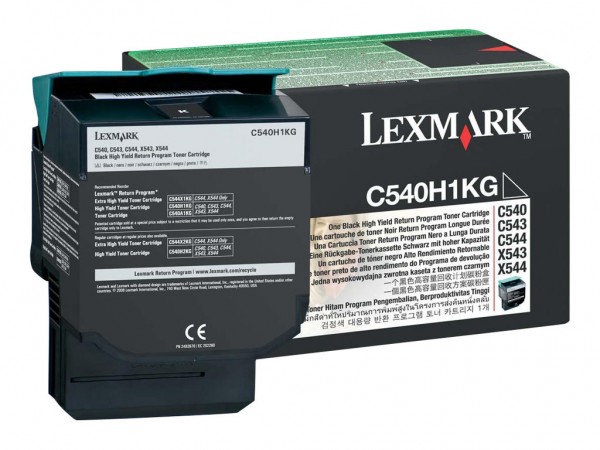 Lexmark - Hohe Ergiebigkeit - Schwarz - Original - Tonerpatrone LCCP, LRP - für Lexmark C540, C543, C544, C546, X543, X544, X546, X548