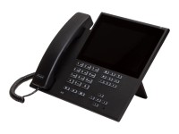 Auerswald COMfortel D-600 - VoIP-Telefon mit Rufnummernanzeige/Anklopffunktion - dreiweg Anruffunktion - SIP, RTCP, RTP, SRTP, SIPS - 6 Leitungen - Schwarz