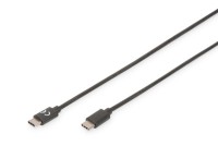 ASSMANN - USB-Kabel - USB-C (M) bis USB-C (M) - USB 2.0 - 1.8 m - geformt - Schwarz