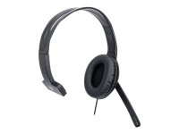 Manhattan Mono Over-Ear Headset (USB), Microphone Boom (padded), Retail Box Packaging, Adjustable Headband, In-Line Volume Control, Ear Cushion, USB-A for both sound and mic use, cable 1.5m, Three Year Warranty - Headset - ohrumschließend - kabelgebunden - USB-A - Schwarz