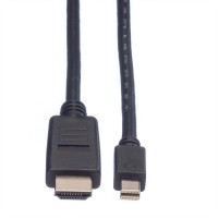 VALUE - Videokabel - Mini DisplayPort (M) bis HDMI (M) - 1 m - abgeschirmt - Schwarz