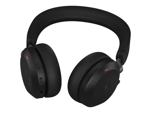 Jabra Evolve2 75 - Headset - On-Ear - Bluetooth - kabellos - aktive Rauschunterdrückung - USB-C - Geräuschisolierung - Schwarz - optimiert für UC