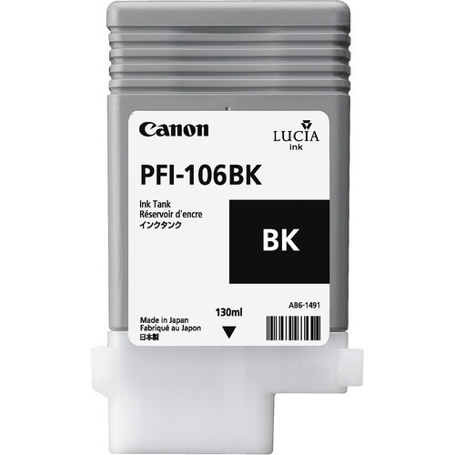 Canon PFI-106 BK - 130 ml - Schwarz - Original - Tintenbehälter - für imagePROGRAF iPF6400, iPF6400SE, IPF6450