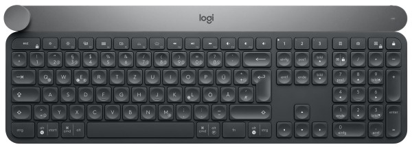 Logitech Craft Advanced with Creative Input Dial - Tastatur - hinterleuchtet - Bluetooth, 2.4 GHz - QWERTZ - Deutsch