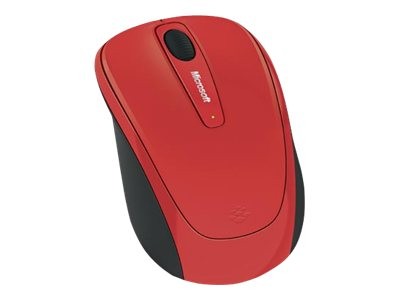 Microsoft Wireless Mobile Mouse 3500 - Limited Edition - Maus - rechts- und linkshändig - optisch - 3 Tasten - kabellos - 2.4 GHz - kabelloser Empfänger (USB) - Flammrot glänzend