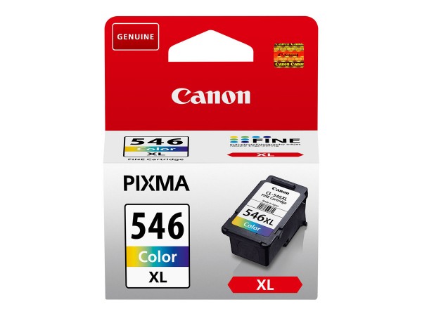 Canon CL-546XL - 13 ml - Hohe Ergiebigkeit - Farbe (Cyan, Magenta, Gelb) - Original - Tintenpatrone - für PIXMA TR4550, TR4551, TS205, TS305, TS3350, TS3351, TS3352, TS3355, TS3450, TS3451, TS3452