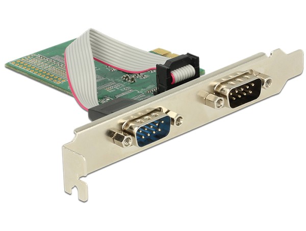 DeLock PCI Express Card > 2 x Serial RS-232 - Serieller Adapter - PCIe 2.0 Low-Profile - RS-232 x 2