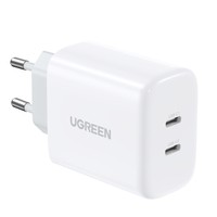 Ugreen USB-C+USB-C 40W PD Wall Charger 20W+20W EU White