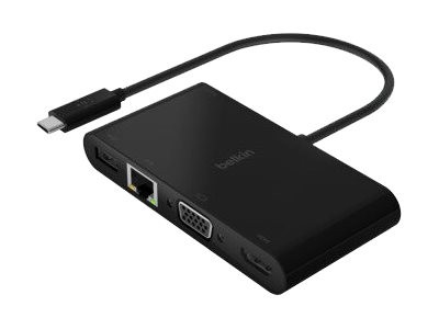 Belkin - Multimedia- und Ladeadapter - USB-C - VGA, HDMI - GigE