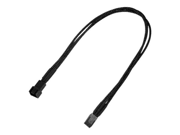 Nanoxia - Verlängerungskabel für Lüfterspannungsversorgung - 3 PIN Internal Power (M) bis 3 PIN Internal Power (M) - 30 cm - Schwarz