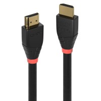 Lindy - HDMI-Kabel - HDMI männlich zu HDMI männlich - 10 m - abgeschirmt - Schwarz - rund, 4K Unterstützung, aktiv