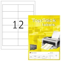 Etikett TopStick 8711 96,5x42,3mm weiß 1.200 St./Pack.