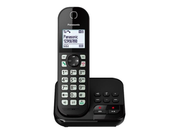 Panasonic KX-TGC460GB - Schnurlostelefon - Anrufbeantworter mit Rufnummernanzeige - Schwarz