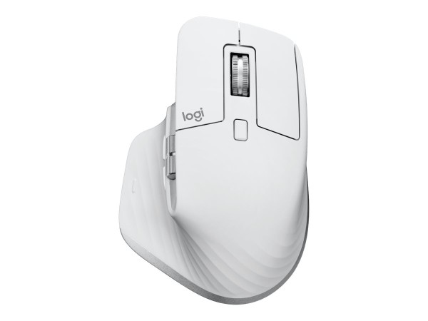 Logitech Master Series MX MASTER 3S - Maus - ergonomisch - optisch - 7 Tasten - kabellos - Bluetooth, 2.4 GHz - Logitech Logi Bolt USB-Receiver - Pale Gray