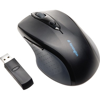 Kensington Pro Fit Full-Size - Maus - Für Rechtshänder - optisch - 6 Tasten - kabellos - 2.4 GHz - kabelloser Empfänger (USB) - Schwarz