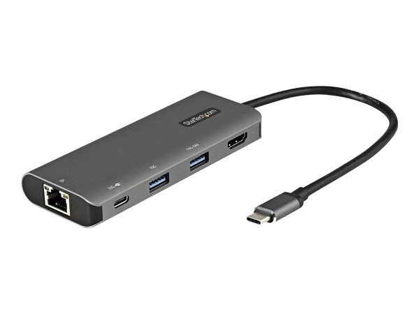 StarTech USB C Multiport Adapter - 10 Gbit/s USB Typ C Mini Dock mit 4K 30Hz HDMI - USB PD - 3 Port USB Hub, GbE - USB 3.1 - Dockingstation - USB-C 3.2 Gen 2 / Thunderbolt 3 - HDMI - GigE - für P/N: PEXUSB321C