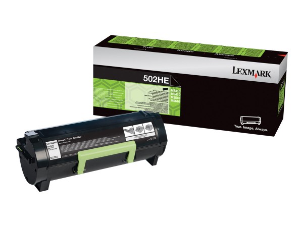 Lexmark 502HE - Hohe Ergiebigkeit - Schwarz - Original - Tonerpatrone Lexmark Corporate - für Lexmark MS310, MS410, MS510, MS610