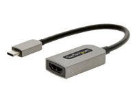 StarTech USB-C auf HDMI Adapter - 4K 60Hz Video, HDR10 - USB-C auf HDMI 2.0b Adapter Dongle - USB Typ-C DP Alt Mode auf HDMI Monitor/Display/TV - USB C auf HDMI Konverter (USBC-HDMI-CDP2HD4K60) - Videoadapter - 24 pin USB-C männlich zu HDMI weiblich - 13 cm - Space-grau - aktiv, unterstützt 4K 60 Hz (3840 x 2160)