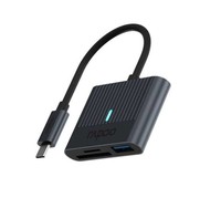 Rapoo USB-C Kartenleser grau