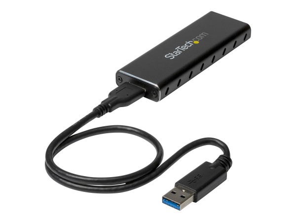 StarTech Externes M.2 SATA / SSD Festplattengehäuse - USB 3.0 mit UASP - NGFF Gehäuse - Speichergehäuse - M.2 - SATA 6Gb/s - 600 MBps - USB 3.0 - Schwarz