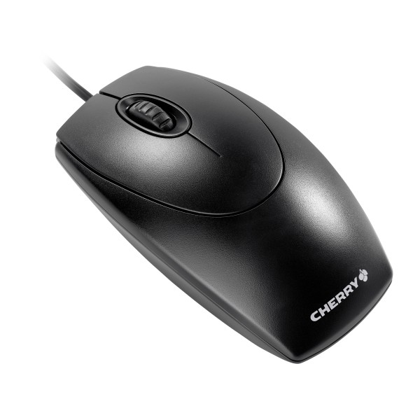 CHERRY WheelMouse - Maus - rechts- und linkshändig - optisch - 3 Tasten - kabelgebunden - PS/2, USB - Schwarz