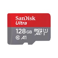 SanDisk Ultra - Flash-Speicherkarte (microSDXC-an-SD-Adapter inbegriffen) - 128 GB - A1 / UHS Class 1 / Class10 - microSDXC UHS-I