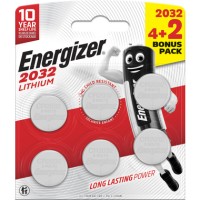 Energizer Knopfzelle 2032 E303945700 Lithium 4+2St.