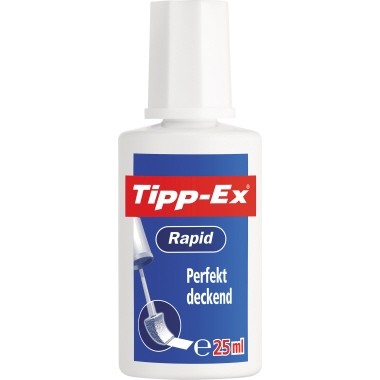 Tipp-Ex Korrekturflüssigkeit Rapid 8119146 schnelltrocknend 25ml weiß