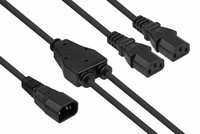 kabelmeister Y-Kaltgeräteverlängerung Kaltgeraete-Stecker C14 an 2x Kaltgeraete-Buchse C