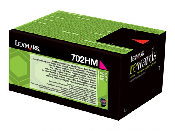 Lexmark 702HM - Magenta - Original - Tonerpatrone LCCP, LRP - für Lexmark CS310dn, CS310n, CS410dn, CS410dtn, CS410n, CS510de, CS510dte