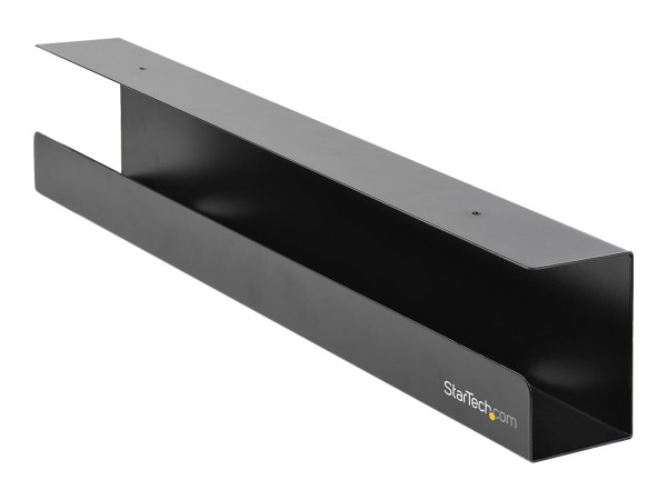 StarTech Kabelschacht zur Untertisch Montage - Kabelmanagement für den Tisch - Kabelrinne - 60cm x 11cm (UDCMTRAY) - Kabelmanagementfach - unter Tisch montierbar - Schwarz