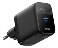 Anker Series 3 313 - Netzteil - 45 Watt - 5 A - PD 3.0, SFC 2.0, PD/PPS (24 pin USB-C)