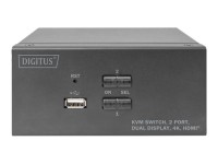 DIGITUS DS-12860 - KVM-/Audio-/USB-Switch - 2 x KVM/Audio/USB - 1 lokaler Benutzer - Desktop