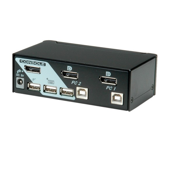 ROLINE - KVM-/USB-Switch - 2 x KVM / USB - 1 lokaler Benutzer - Desktop
