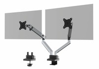 DURABLE SELECT PLUS - Befestigungskit (Gelenkarm, Klammer, Schraubmontage) - für 2 LCD-Displays - Kunststoff, Aluminium, Stahl - Silber - Bildschirmgröße: 43.2-81.3 cm (17"-32") - Tischmontage