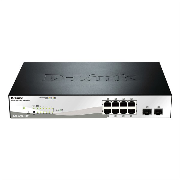 D-Link 10-Port Layer2 PoE Smart Managed Gigabit Switch|green 3.0 8x 10/100/1000Mbit/s - Switch - 1