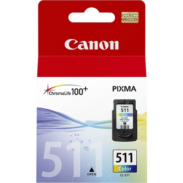Canon CL-511 - 9 ml - Farbe (Cyan, Magenta, Gelb) - Original - Tintenpatrone - für PIXMA MP230, MP237, MP252, MP258, MP272, MP280, MP282, MP495, MP499, MX360, MX410, MX420