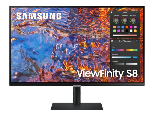 Samsung ViewFinity S8 S32B800PXU - S80PB Series - LED-Monitor - 80 cm (32") - 3840 x 2160 4K @ 60 Hz - IPS - 600 cd/m² - 1000:1 - DisplayHDR 600 - 5 ms - HDMI, DisplayPort, USB-C - Schwarz