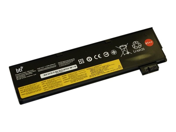 BTI LN-4X50M08812-BTI - Laptop-Batterie (gleichwertig mit: Lenovo 4X50M08812) - Lithium-Polymer - 6 Zellen - 6600 mAh - für Lenovo ThinkPad A475; A485; P51s; P52s; T25; T470; T480; T570; T580