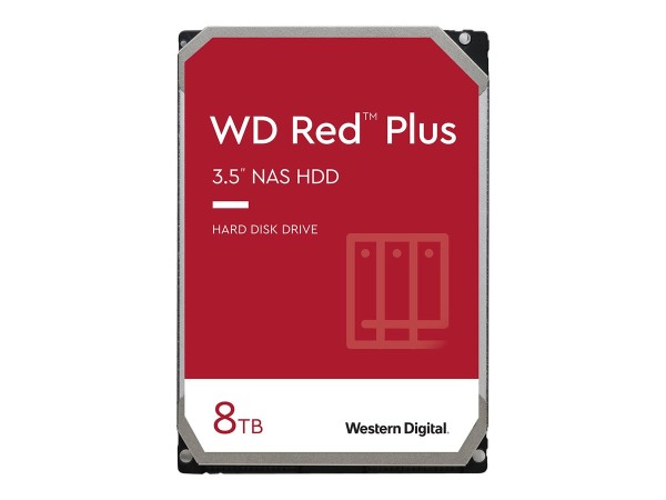 WD Red Plus WD80EFZZ - Festplatte - 8 TB - intern - 3.5" (8.9 cm) - SATA 6Gb/s - 5640 rpm - Puffer: 128 MB