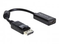 Delock Adapter Displayport male > HDMI female - Videoadapter - DisplayPort männlich zu HDMI weiblich - 12.5 cm