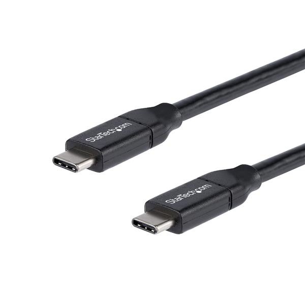 StarTech USB-C auf USB-C Kabel mit 5A Power Delivery - St/St - 3m - USB 2.0 - USB-IF zertifiziert - USB Typ C Kabel - USB-Kabel - USB-C (M) zu USB-C (M) - Thunderbolt 3 / USB 2.0 - 5 A - 3 m - Schwarz
