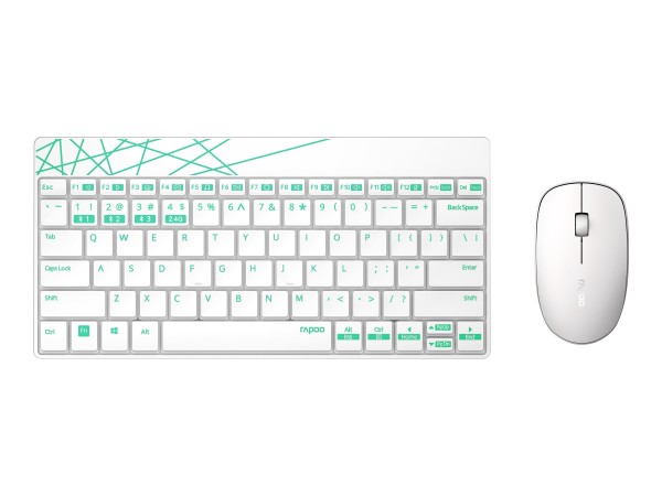 Rapoo 8000M - Tastatur-und-Maus-Set - kabellos