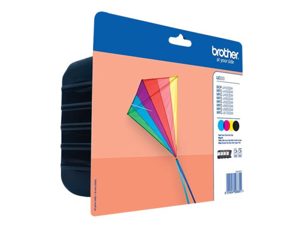 Brother LC223 - 4er-Pack - Schwarz, Gelb, Cyan, Magenta - LC223VALBP