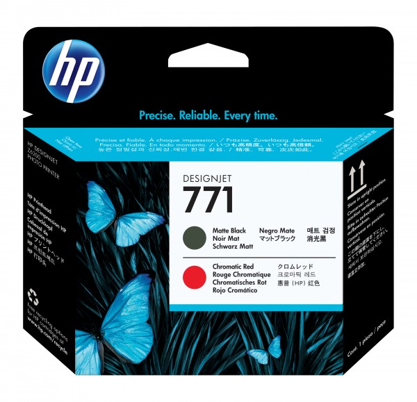 HP 771 - Mattschwarz, Chromatic Red - Druckkopf - für DesignJet Z6200, Z6600, Z6610, Z6800, Z6810