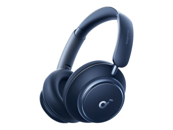 Soundcore Space Q45 - Kopfhörer mit Mikrofon - ohrumschließend - Bluetooth - kabellos, kabelgebunden - aktive Rauschunterdrückung - 3,5 mm Stecker - Blau